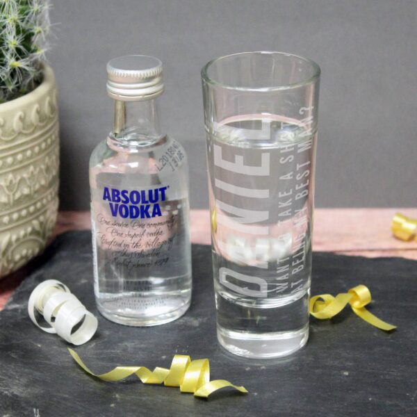 Miniature Absolut Vodka 'Will You Be My...' Wedding Gift Set