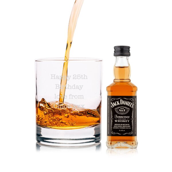Miniature Jack Daniels Personalised Tumbler Gift