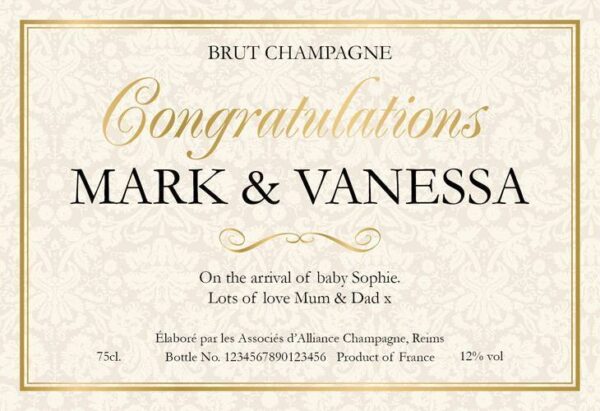 Congratulations - Champagne Label