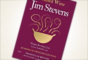 Personalised Mulled Wine Label - traditional design