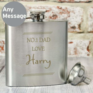 P0102T50.jpg Personalised Classic Stainless Steel Hip Flask
