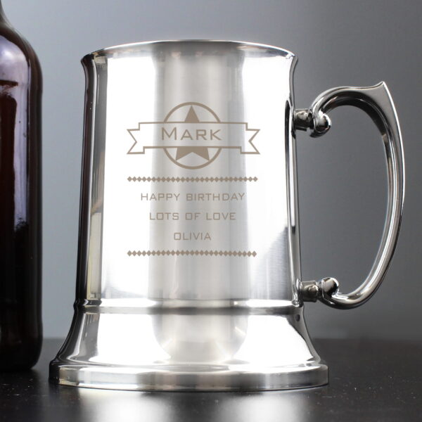 P0103A22.jpg Personalised Diamond Stainless Steel Tankard