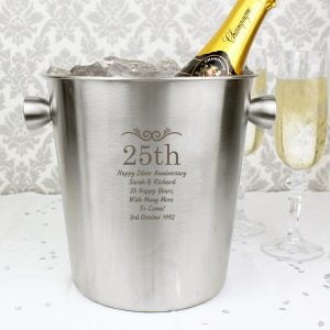 P0104H94.jpg Personalised Number Frame Stainless Steel Ice Bucket