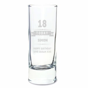 Personalised Birthday Star Shot Glass