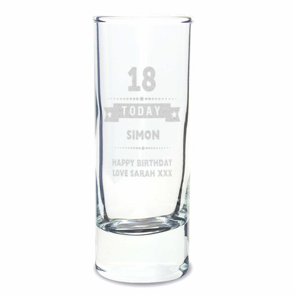 Personalised Birthday Star Shot Glass