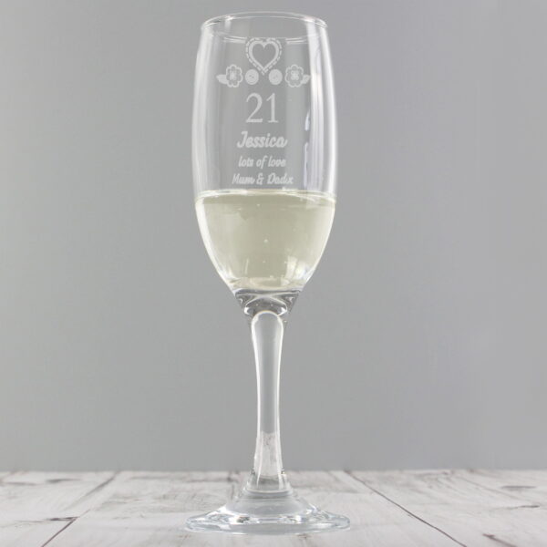 Personalised Birthday Craft Flute Glass