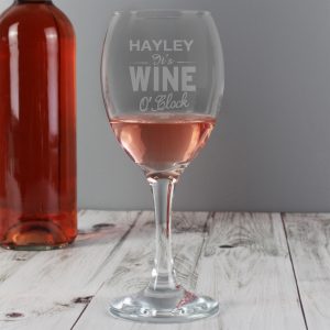P0107C21.jpg Personalised Wine O'Clock Engraved Wine Glass