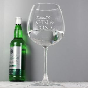 Personalised Gin & Tonic Balloon Glass