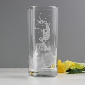 P0107E27.jpg Personalised Unicorn Engraved Hi Ball Glass