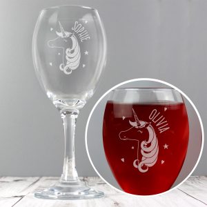 P0107E28.jpg Personalised Unicorn Engraved Wine Glass