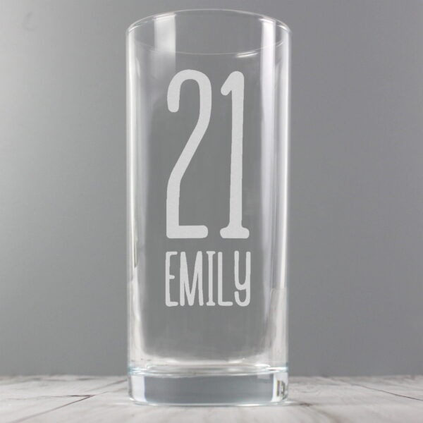 P0107G30.jpg Personalised Big Age Hi Ball Glass