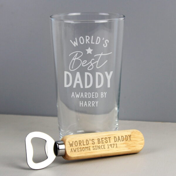 P0107G51.jpg Personalised 'World's Best' Pint Glass & Bottle Opener