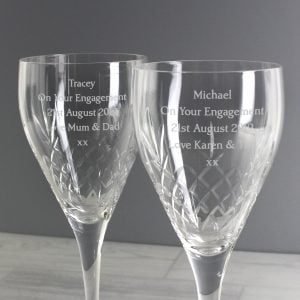 Personalised Pair of Crystal Wine Glasses Personalised Pair of Crystal Wine Glasses