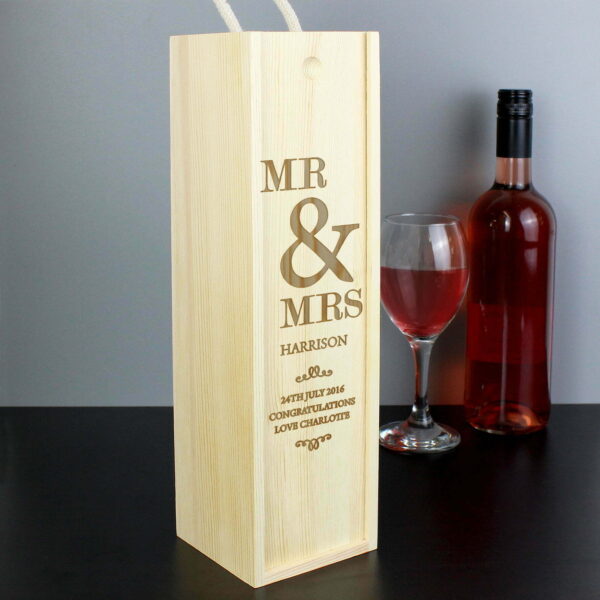 P0111B04.jpg Personalised Couples Wooden Wine Bottle Box
