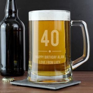 P0307G72.jpg Personalised Big Age Glass Pint Stern Tankard