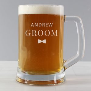 P0307H47.jpg Personalised Groom Pint Stern Tankard