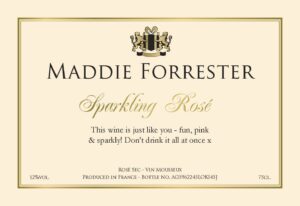 Celebrate Personalised Sparkling Rosé Wine Label