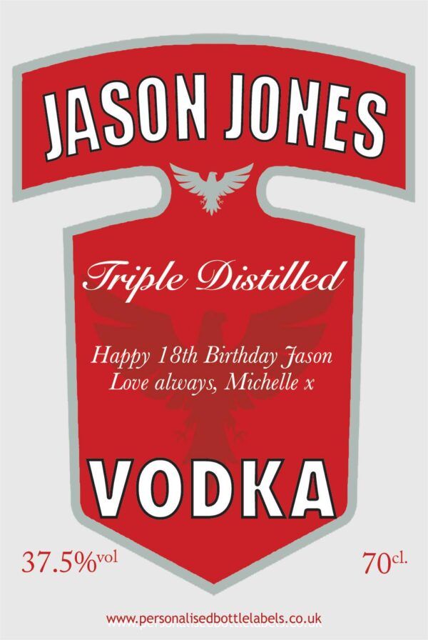 Personalised Vodka Labels