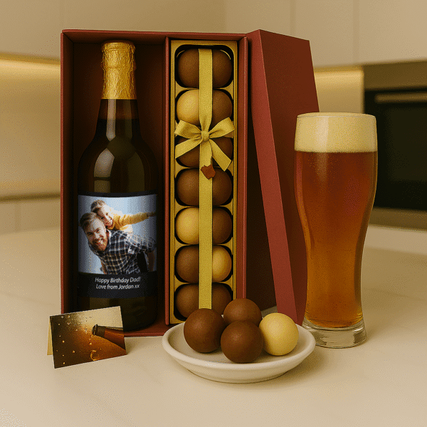 Personalised Craft Beer and Truffles Gift