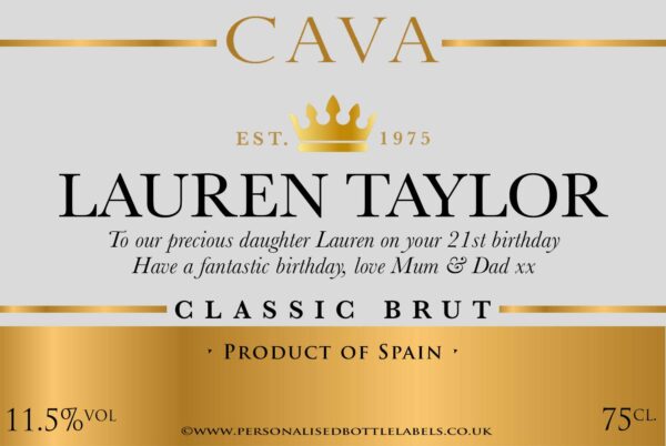 Personalised Cava Labels