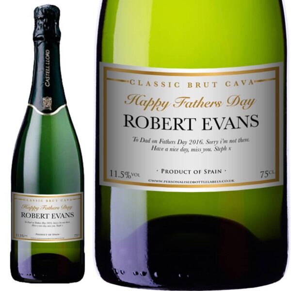 Personalised Fathers Day Cava