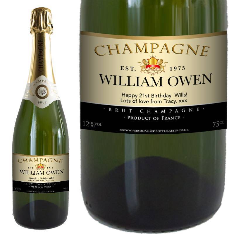 Personalised FREE Next Day Delivery Authentic Champagne for Any Occasion