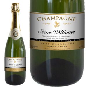 Personalised Valentines Champagne - Cupid