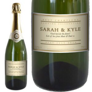 Personalised Wedding Champagne - Cream