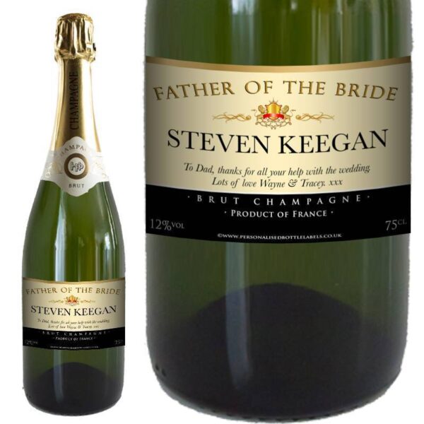 Personalised Wedding Title Champagne - Cream