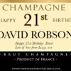 Personalised Birthday Champagne Label with Special Age