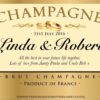 Personalised Wedding Champagne Label Gold