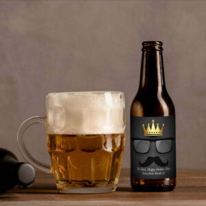 Personalised Fathers Day 500ml Lager - Choose Your Favourite Lager or Cider - Sunglasses