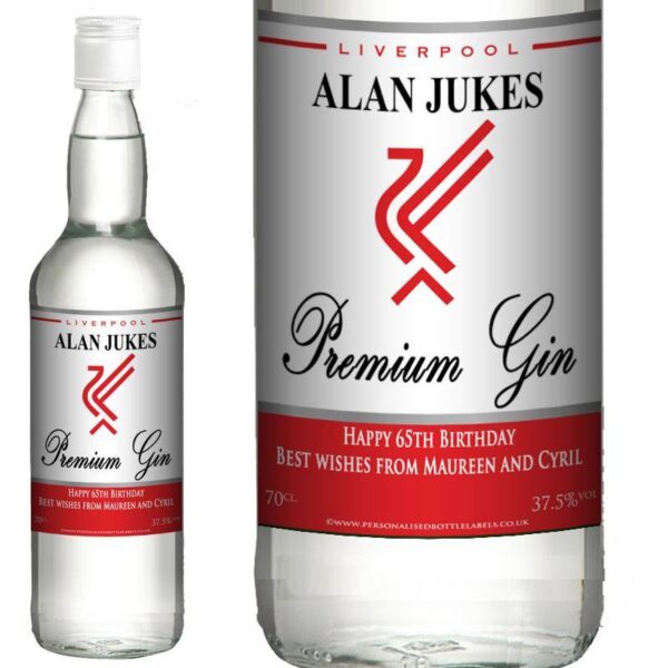 Personalised Liverpool Gin - Any Occasion