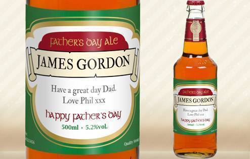 Personalised Father's Day bottle of Beer