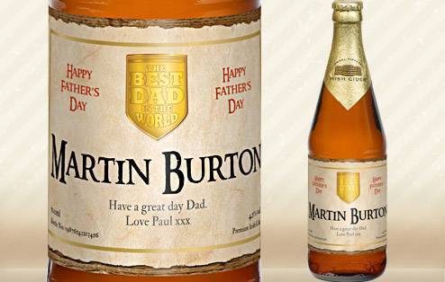 Personalised Father's Day bottle of Cider