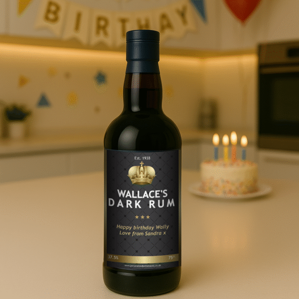 Personalised Dark Rum with Hand Made Truffles Gift Set
