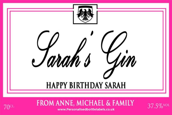 Pink Gin Label