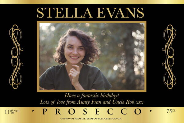Personalised Prosecco Label Authentic Photo