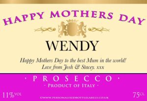 Personalised Mother's Day Prosecco Label