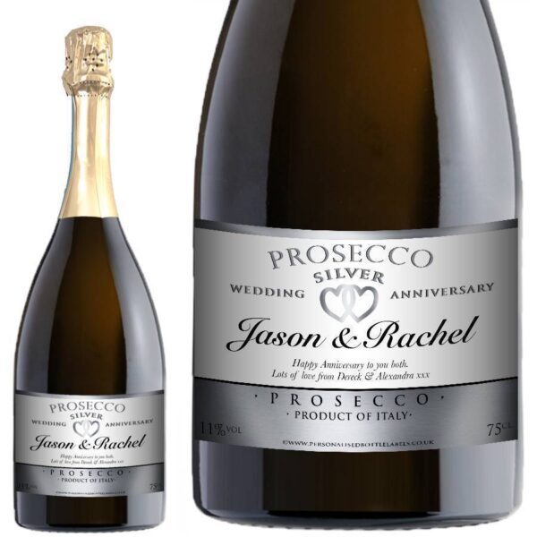 Personalised Silver Anniversary Prosecco