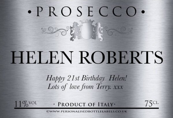 Personalised Prosecco Bottle Label
