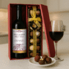 Personalised Red Wine with Hand Made Truffles Gift Set
