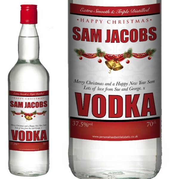 Personalised Christmas Vodka