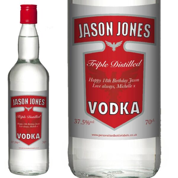 Personalised FREE Next Day Delivery Vodka - Authentic Style