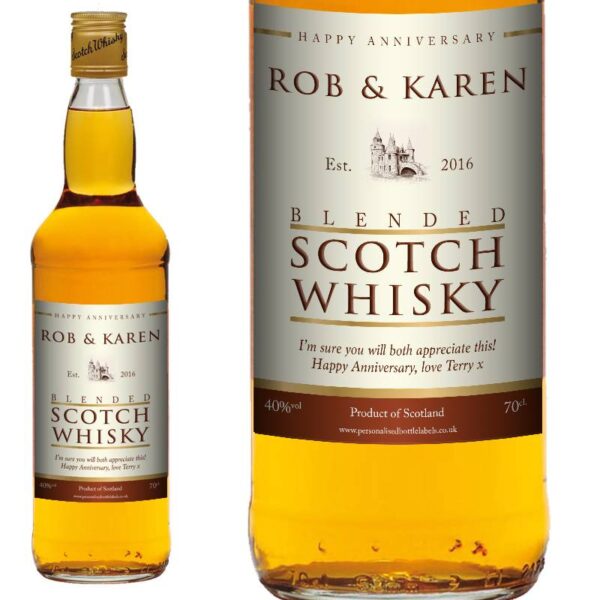 Personalised Anniversary Blended Scotch Whisky