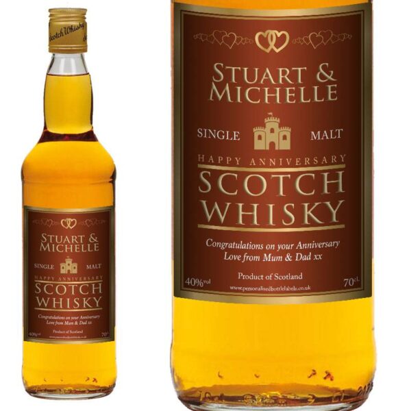 Personalised Anniversary Malt Scotch Whisky