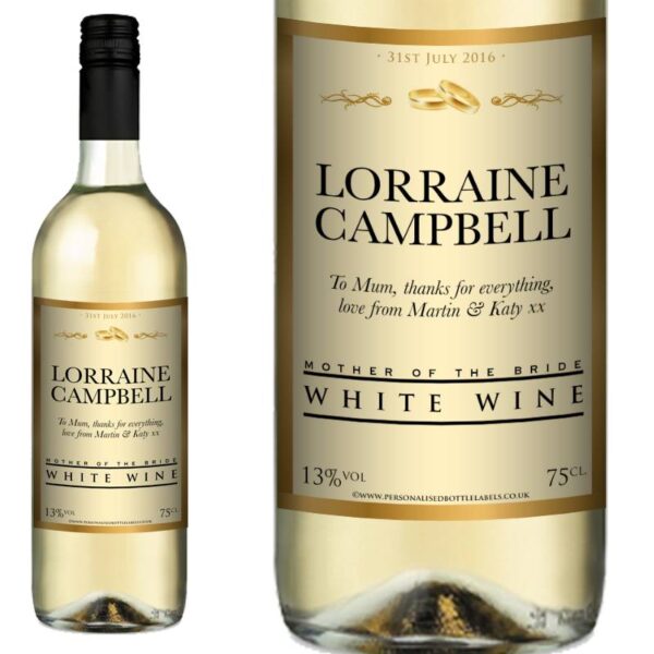 Personalised Wedding White Wine